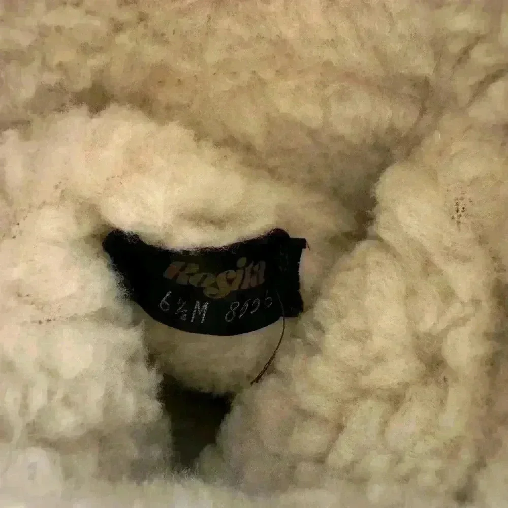 SOLD⚫️Vintage Rosita Shearling Suede Leather High Wedge Boots Women’s Size 6.5 M - Picture 10 of 11